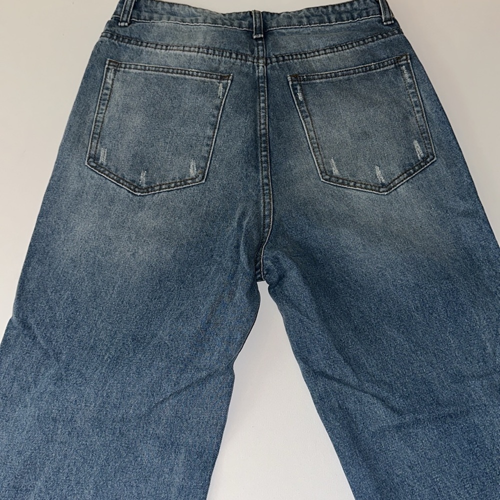 NEW SHEIN MENS TROPICAL PALM TREE JEANS - Picture 7 of 9